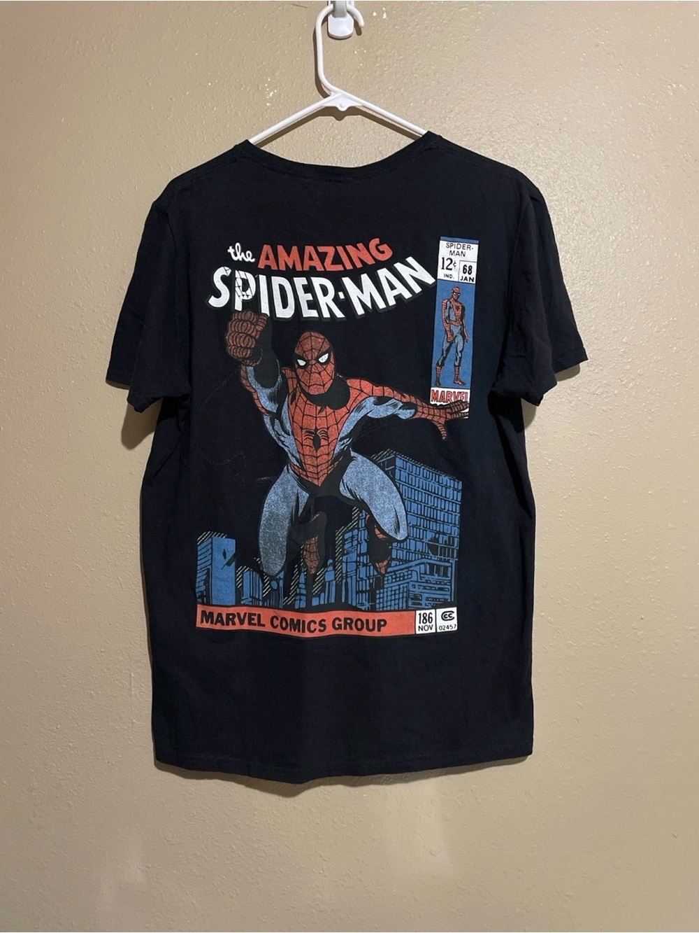 Marvel Spider-Man Back Graphic Black T-Shirt Adult L